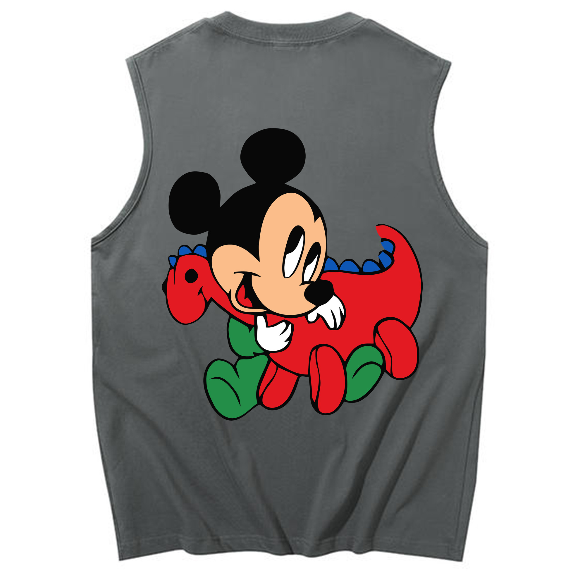 ミッキーマウス Mickey Mouse コットン100％タンクトップ（背面プリント）